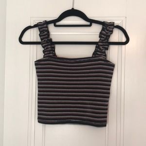 Abercrombie & Fitch Crop Top with Ruffle Straps